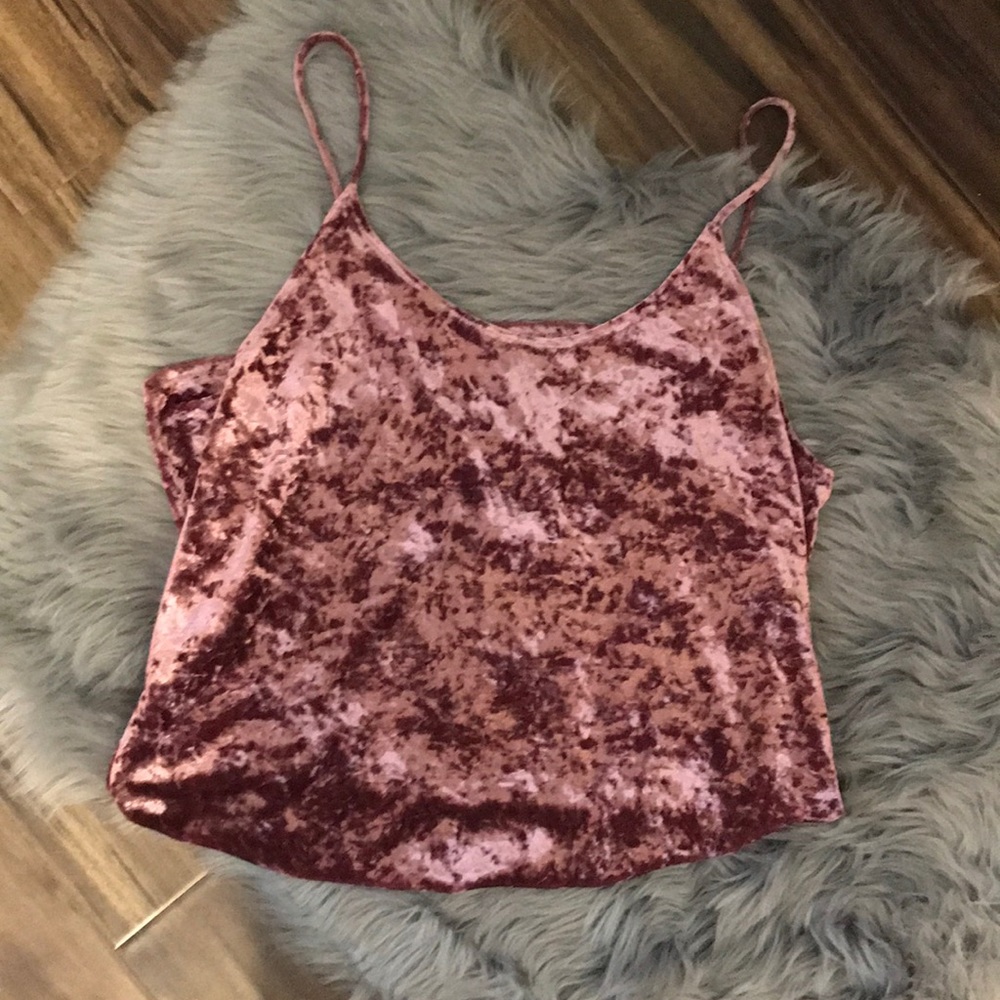 Pink velvet dress